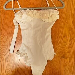 shushu tong bodysuit xs size white